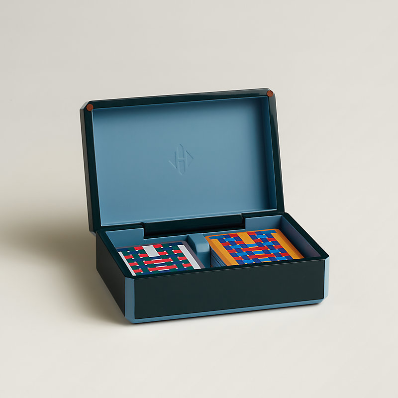 Boîte à cartes de bridge Facettes H Tissage | Hermès Suisse